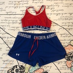 Under Armour Heat Gear Bra and Short Set